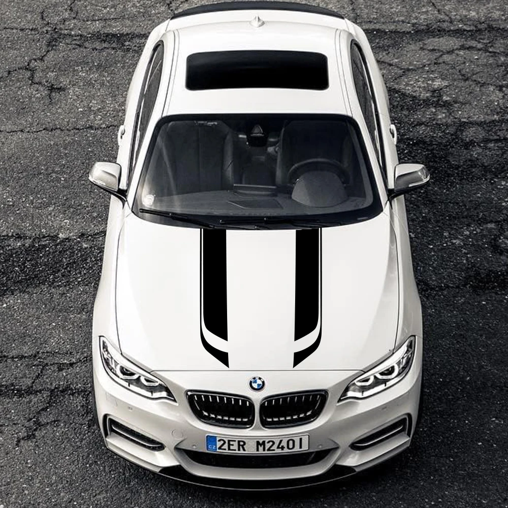 Виниловая пленка для гоночных видов спорта 2 шт. 20 см х 85 наклейка на крышку капота