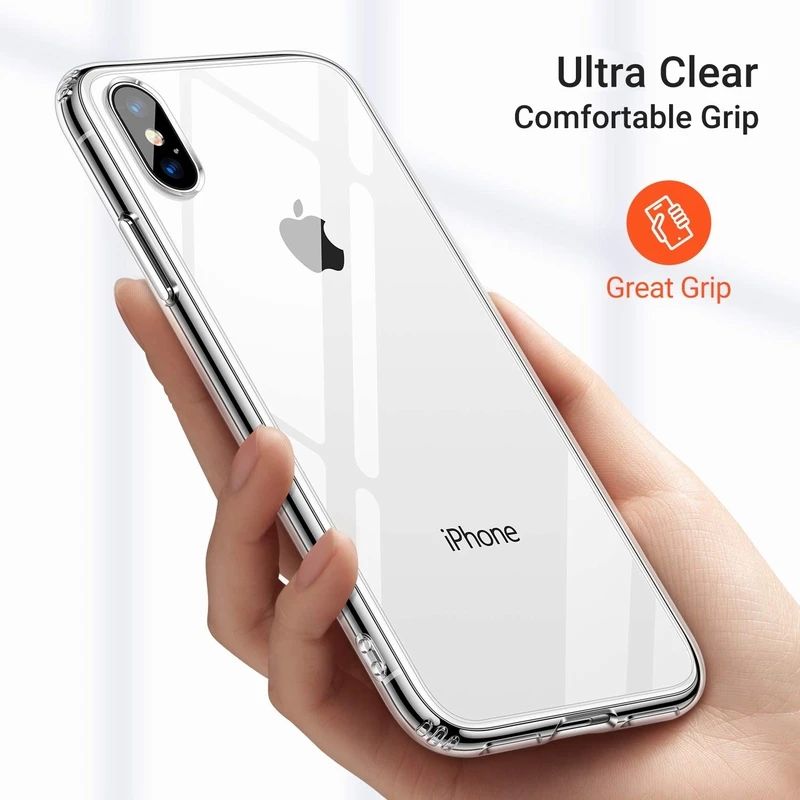 Прозрачный гелевый резиновый мягкий силиконовый чехол из ТПУ для iPhone 11 Pro Max XS XR X 7
