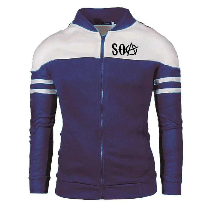 Куртка мужская с капюшоном хлопковая шерстяная толстовка пуловер на молнии