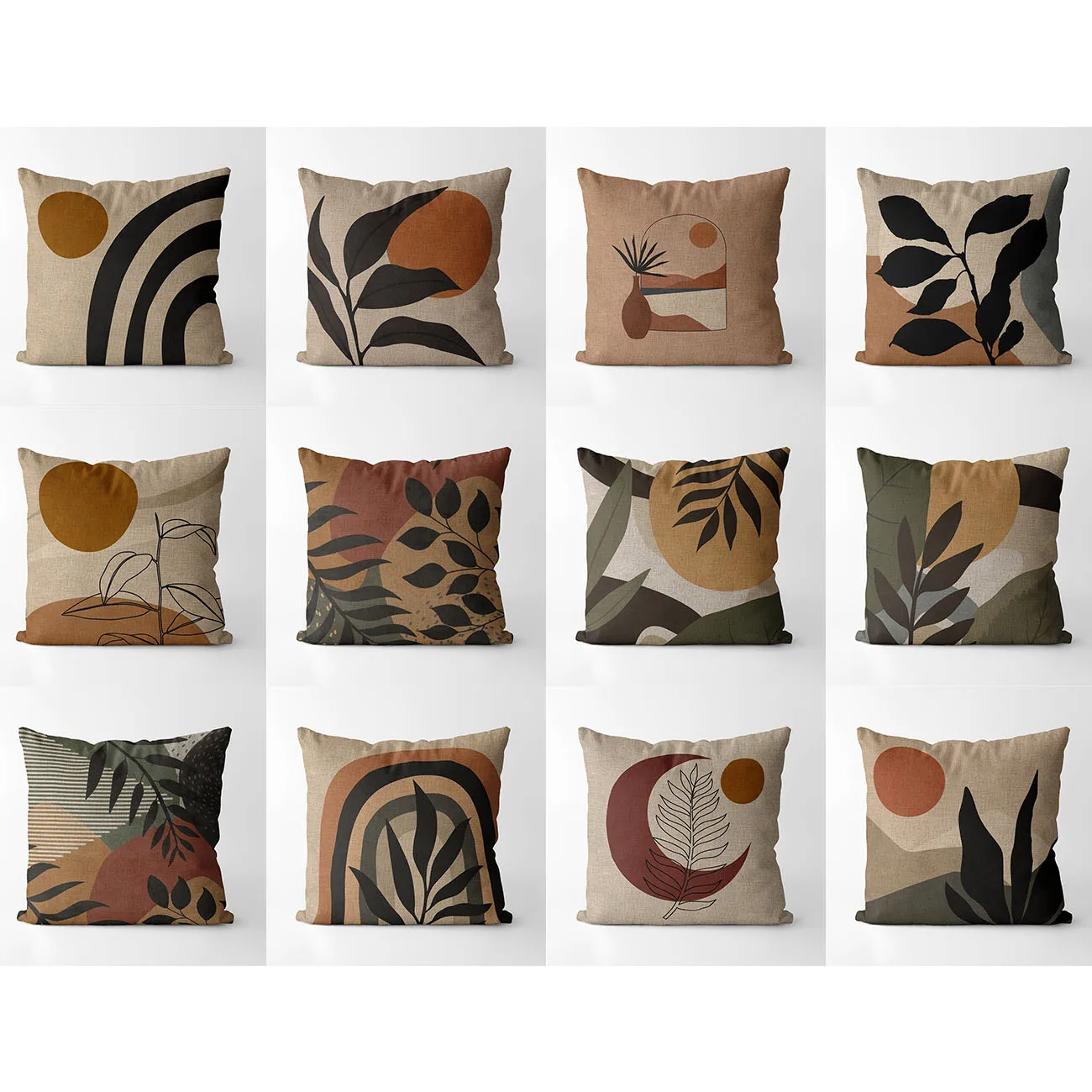 Чехол для подушки в скандинавском стиле льняной чехол с изображением солнца