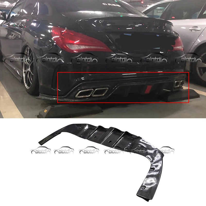 OLOTDI углеродного волокна задняя губа спойлер диффузор сплиттер для Mercedes Benz W117 C117