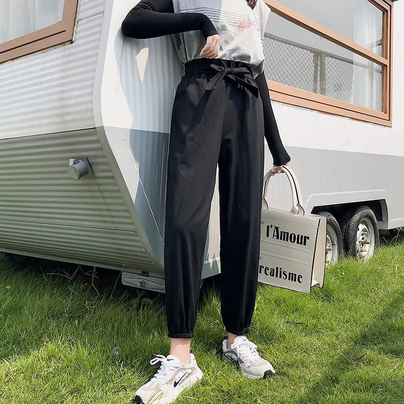 

Loose Bf Pants Womens Summer Fashion Ins Straight Tube High Waist Slim Casual Black Pants Legged Overalls Women