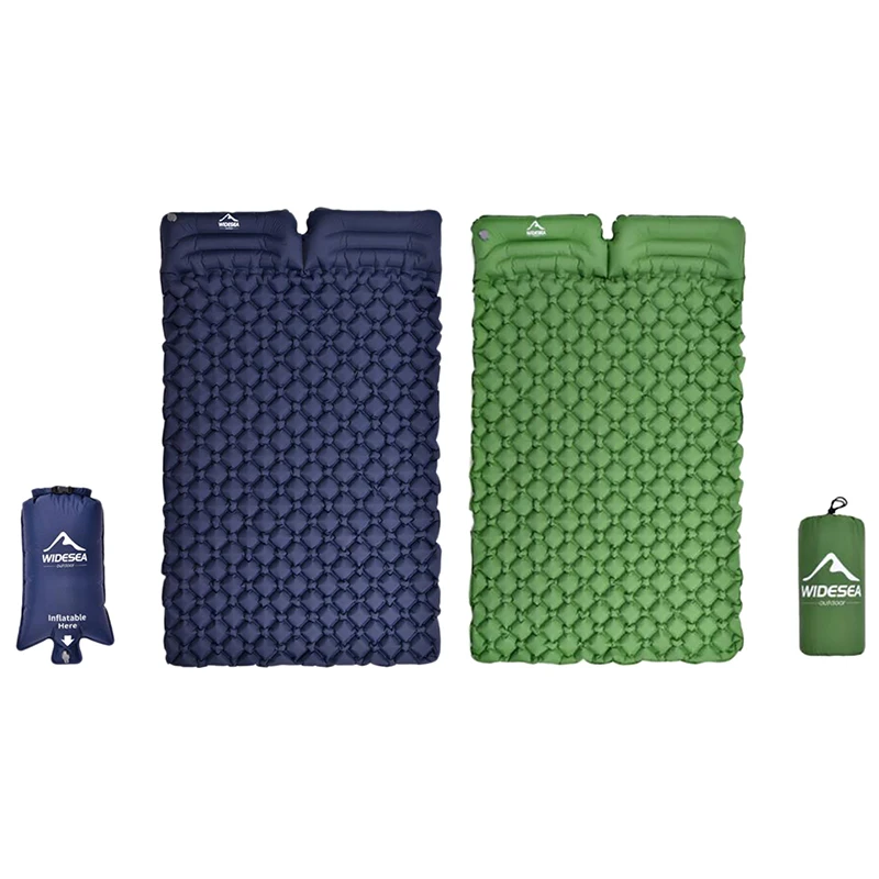 

WIDESEA Camping Double Inflatable Mattress Sleeping Pad Moistureproof