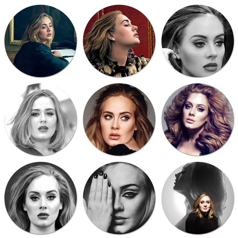 

Singer Adele Adkins Icons Pins Badge Decoration Brooches Metal Badges For Clothes Backpack Decoration 58mm