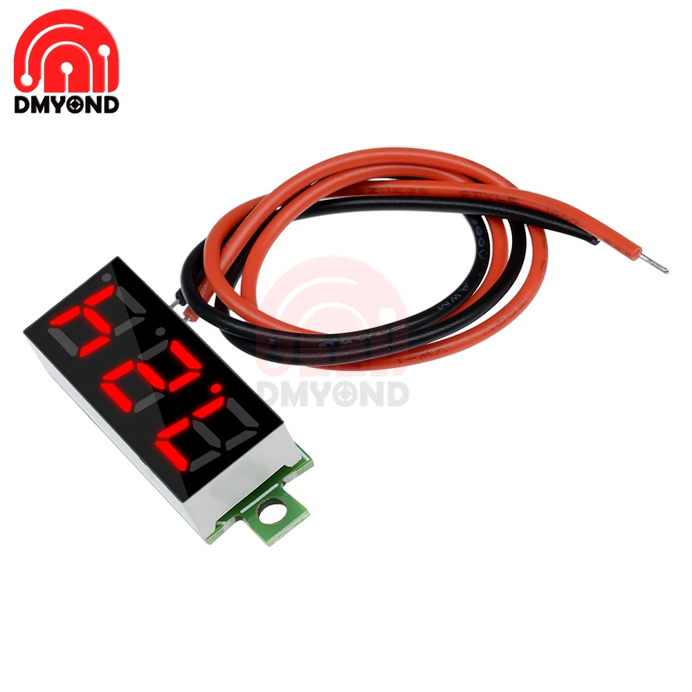 0 28 дюймов DC 12 В 2 провода Мини ЖК Цифровой вольтметр измеритель напряжения