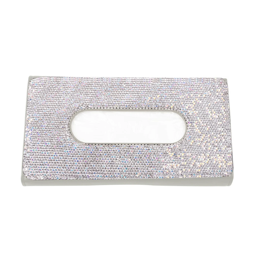 

Car Sun Visor Tissue Box Holder Crystal Auto Interior Storage Decoration Car Tissue Box Towel Sets for Car Accessories