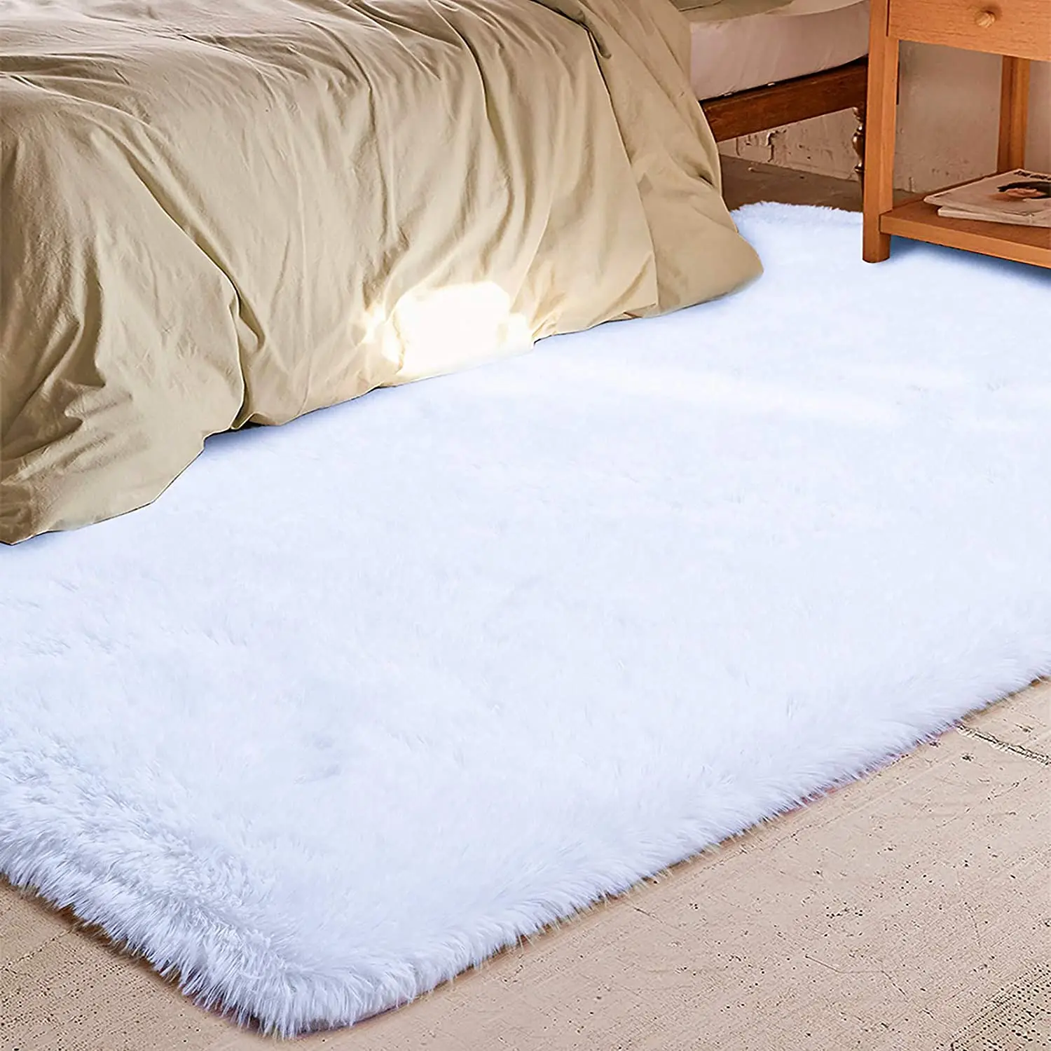 Небольшие пушистые коврики для гостиной ворсистый ковер нескользящий детской
