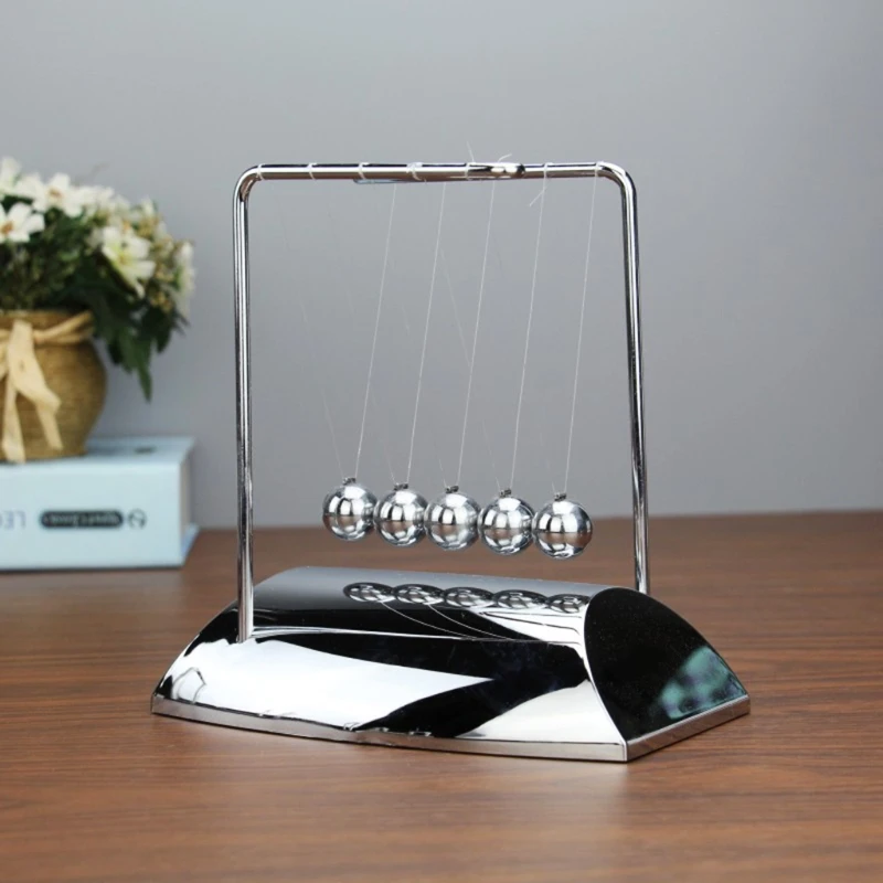 Newtonâs Cradle Fidget Desk Toy Pendulum Ball Conservation of Energy Laws Non-Perpetual Motion Anxiety Office Decor | Игрушки и