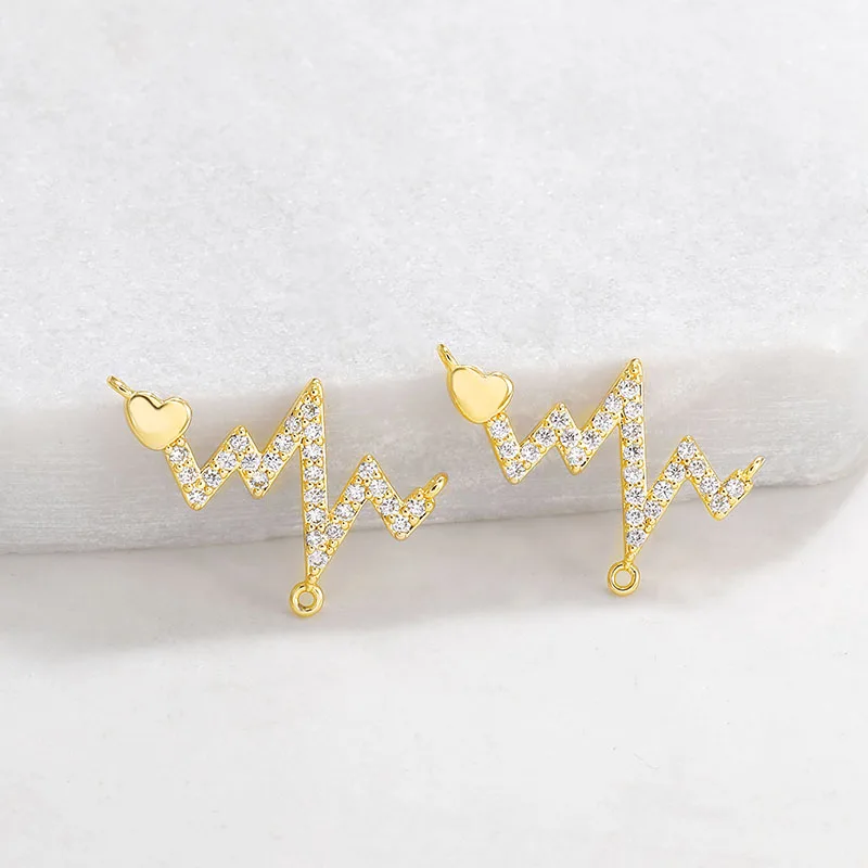 Оптовая продажа с фабрики подвески золотого цвета из латуни и циркония ожерелье