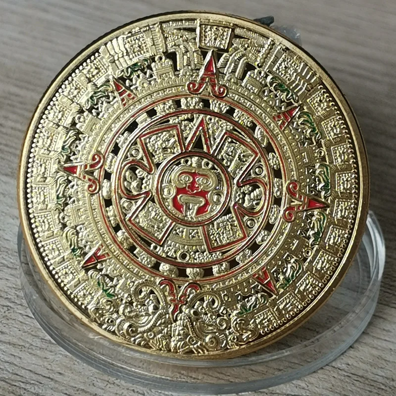 Юбилейная монета майя лакированный юбилейный медальон Подарочная коллекция