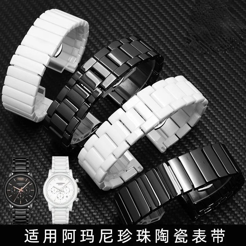 

WatchBands for Armani Ceramic Watch Strap Ar1509 Ar1499 Ar1948 1968 1970 1979 Women's Watch Band 22mm