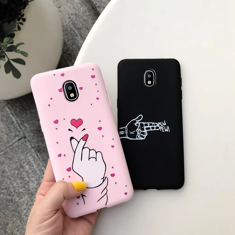 Чехлы для телефонов Samsung J730 J7 Pro 2017 тонкий милый мультяшный мягкий матовый чехол