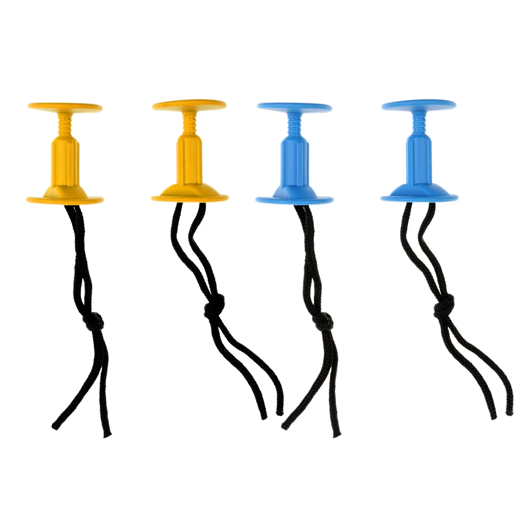 4Pcs/Pack Surfboard Body Board Threaded Leash Plugs with Cords Strings Water Sports Surfing Accessories | Спорт и развлечения