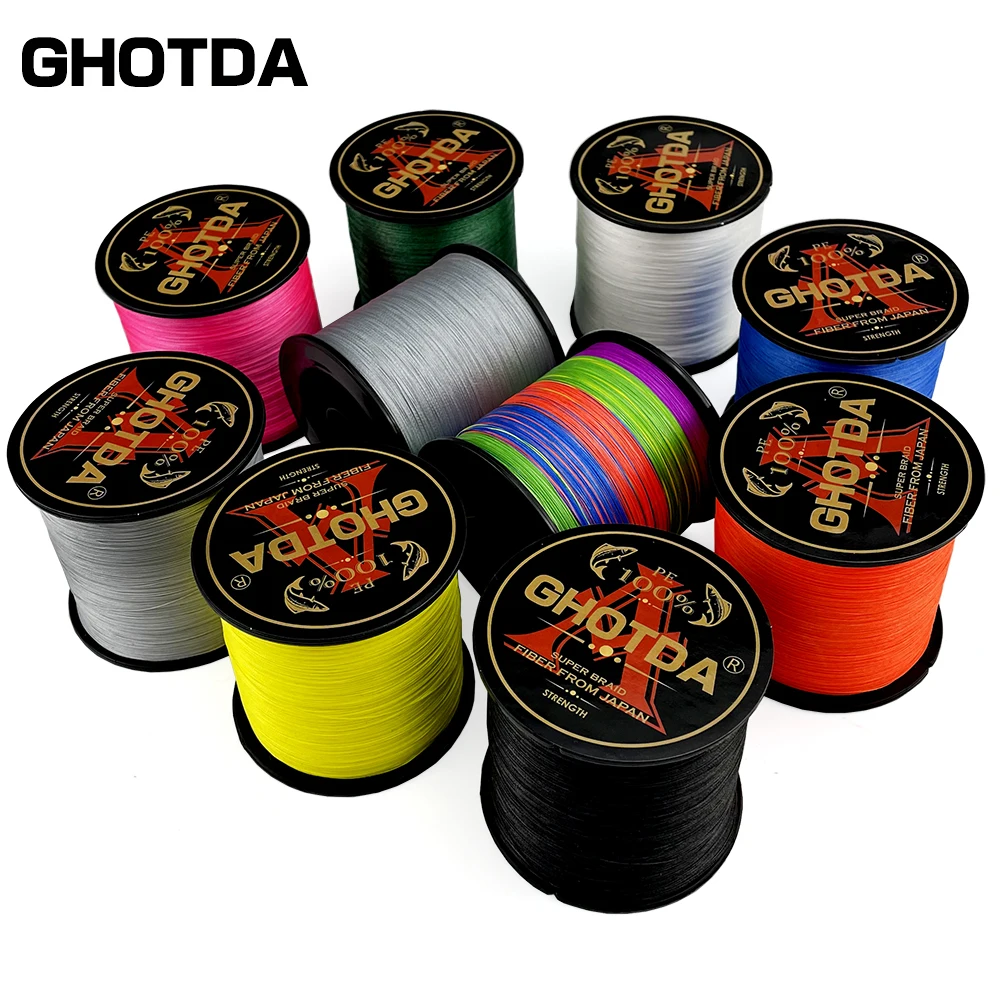 GHOTDA 300M Pesca 8 Strands Carp Braided Fishing Line Peche PE Accessories Everything For Fly Cord Multifilament