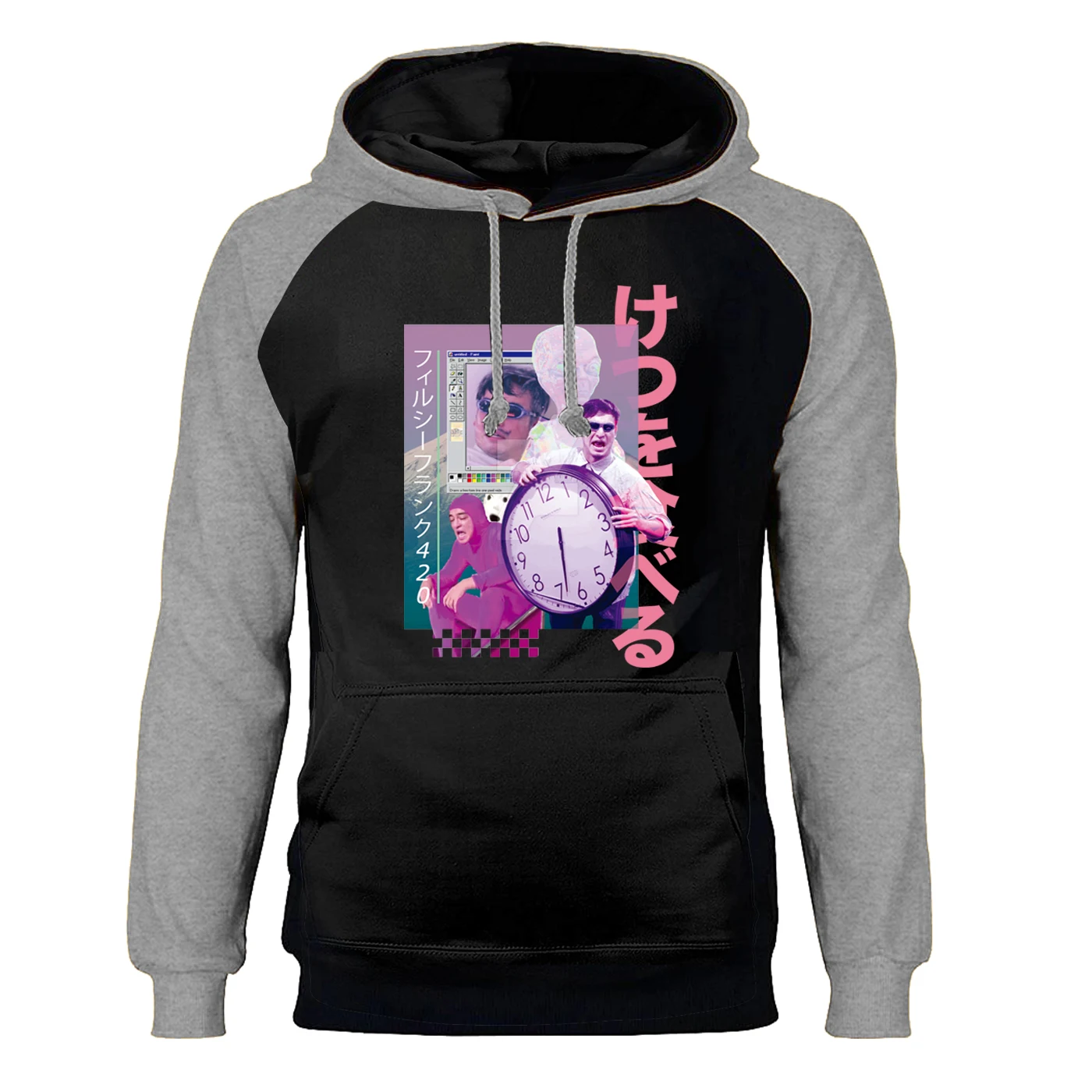 Мужская толстовка с капюшоном Vaporwave винтажная Спортивная и изображением