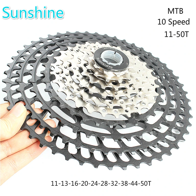 

Sunshine Ultralight Cassette Sprocket 10 11 Speed MTB Bicycle Freewheel Ultra Light 11-46T 11- 50T Flywheel Mountain Bike Parts