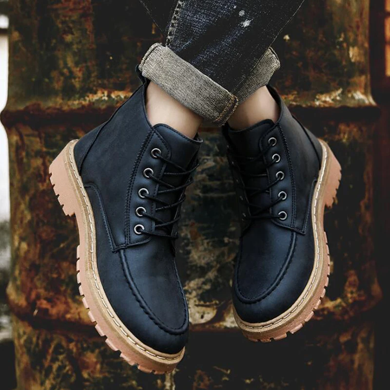 Мужская обувь прошитая нить ботинки челси для мужчин Повседневная хлопковая