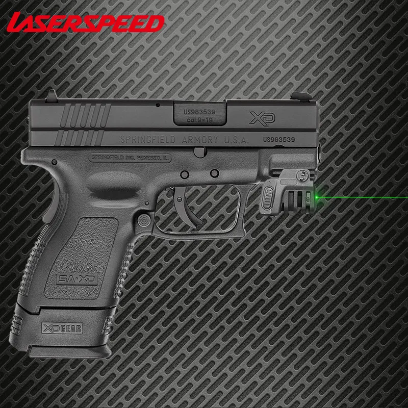 Лазерный пистолет с зарядным устройством Glock 19 зеленый красный Регулируемый