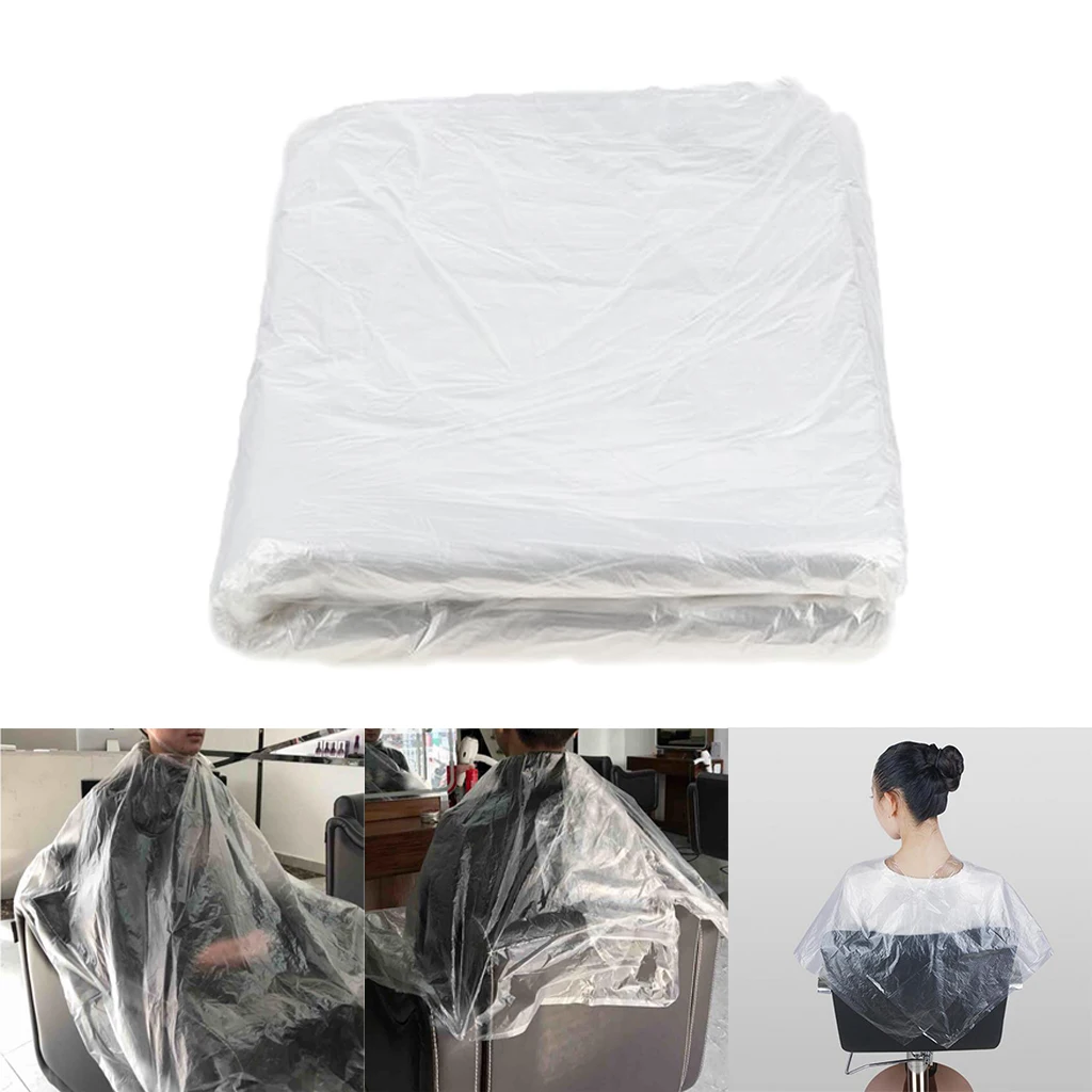 

200 Pieces Disposable Hair Cutting Cape Gowns Protect Salon Stylist Capes