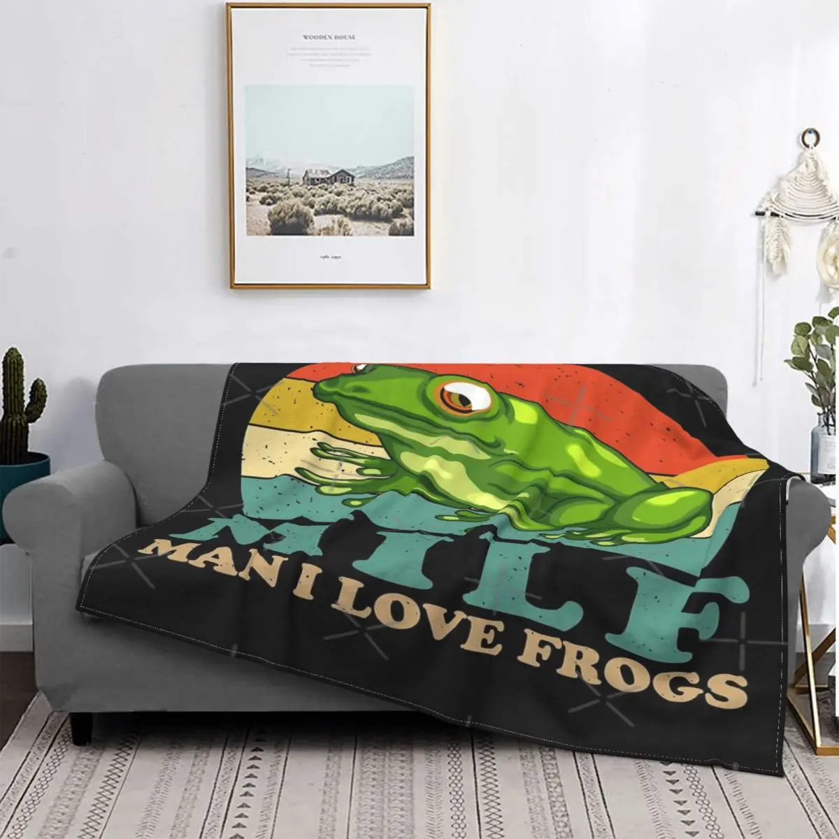 

Milf Man I Love Frogs-Manta divertida para cama, colcha de lino a cuadros para bebé, térmica, para cama
