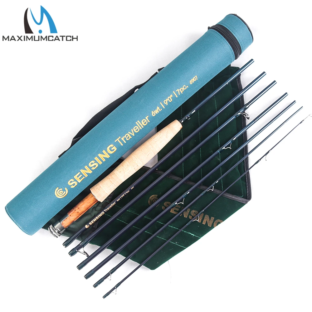 

Maximumcatch удочка для ловли нахлыстом 9 футов, 5-8 Вт, 7 шт., чувствительная, для путешествий, полухорошо работающая удочка для ловли нахлыстом из углеродного волокна с трубкой Cordura