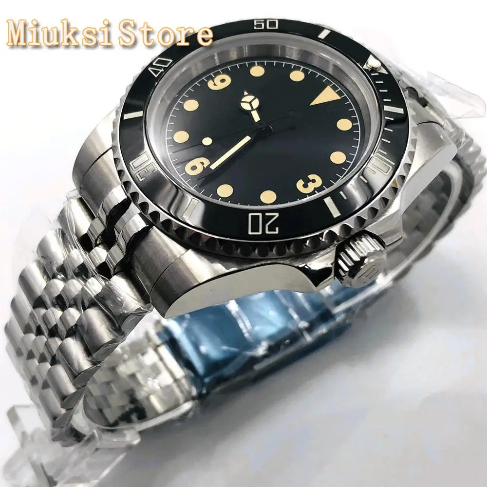 Bliger мужской лучший бренд 40 мм Серебряный чехол сапфировое стекло Керамическая