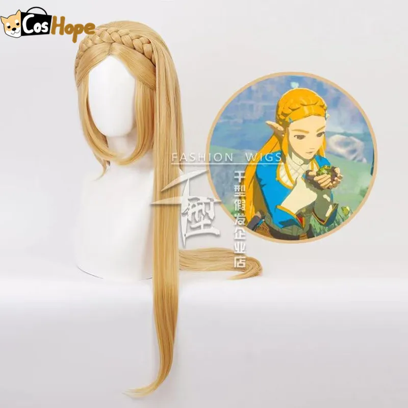 Парик принцессы для женщин термостойкие синтетические волосы в золотистой