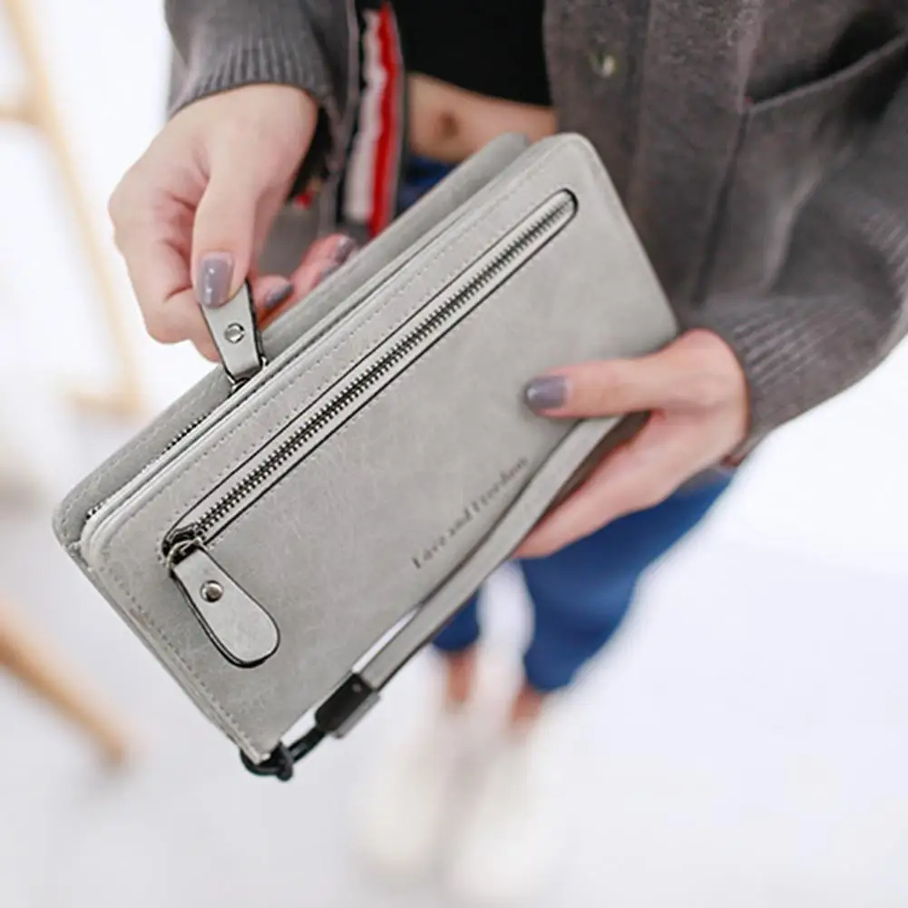 Мужской короткий кошелек из искусственной кожи Biflod с защитой от кражи на молнии