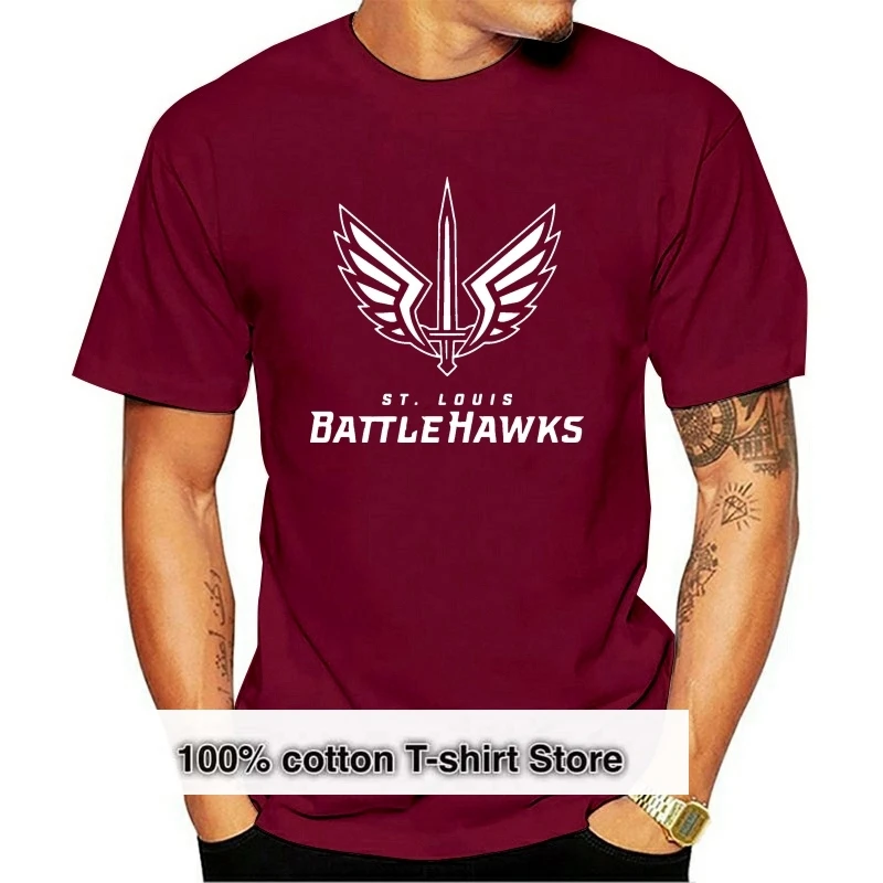 

St. Louis Battlehawks Xfl Black T-Shirt M-Xxxl Printed Tee Shirt
