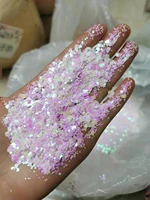 50g mixed holographic nail chunky glitter with extra fine sequins square shape sparkly nail art 3d decor gel polish accossories