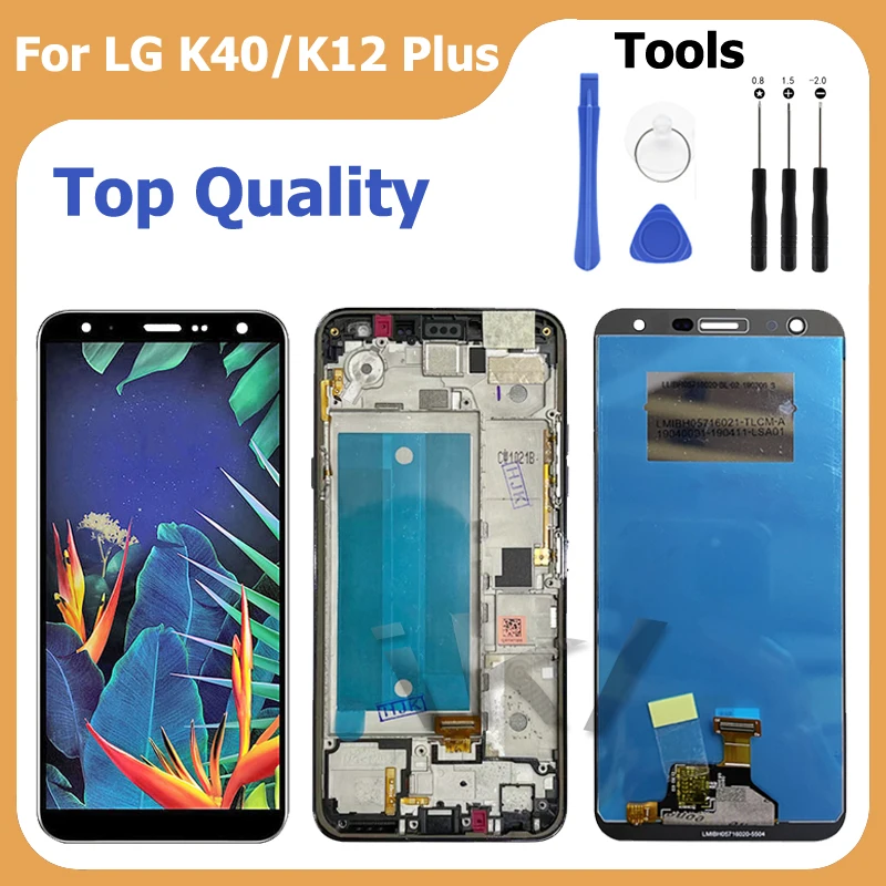 

5.7"For LG K40/K12 Plus/X4 2019 LCD Display Assembly Touch LMX420 Replacement Screen Panel Digitizer Parts Repair With Frame