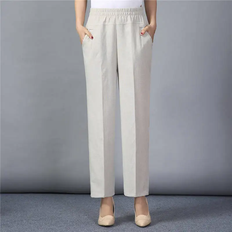 Сезон весна осень 4 Женские панталоны для офиса женские брюки XL размера плюс