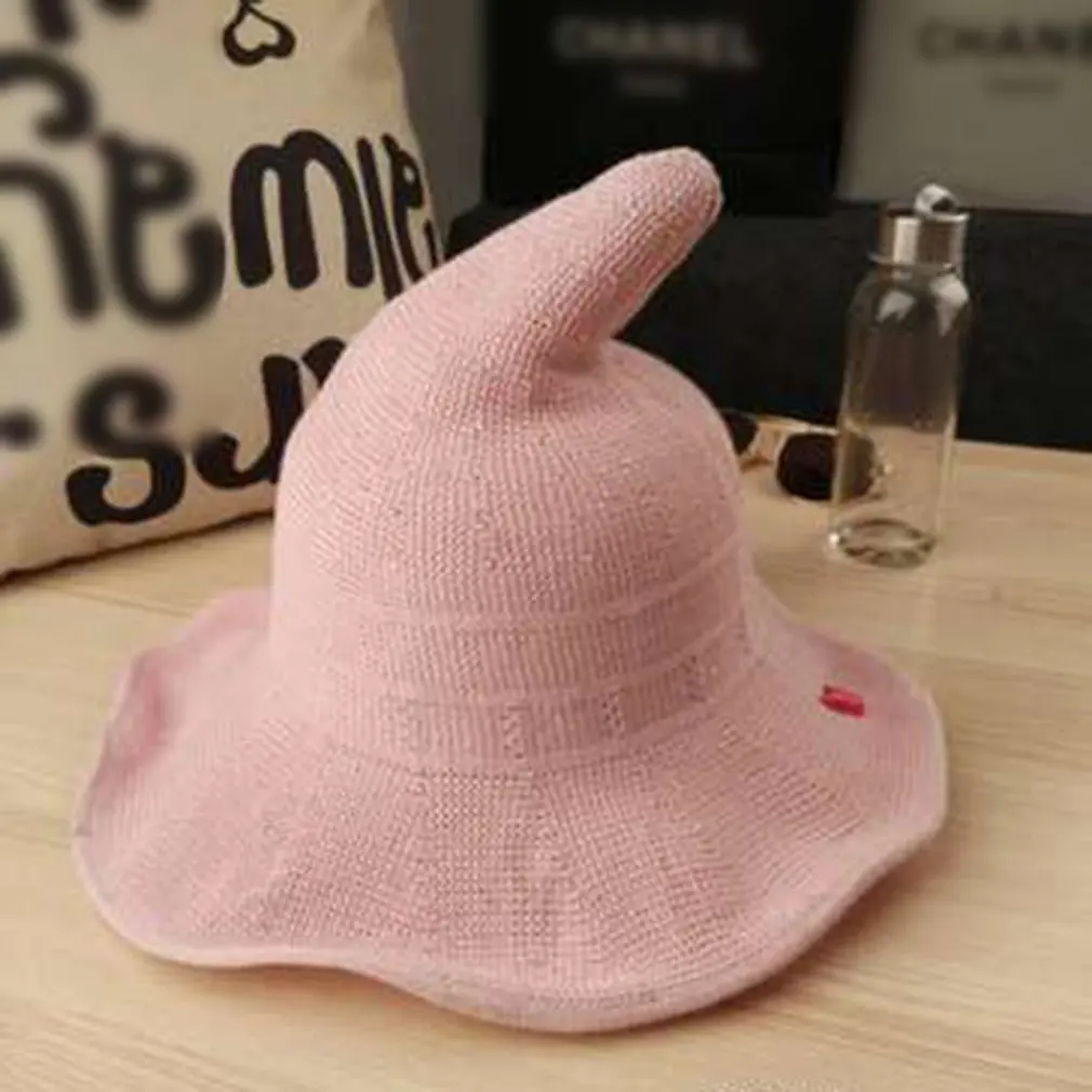 Современная шерстяная шляпа ведьмы для Хэллоуина женщин складная с широкими