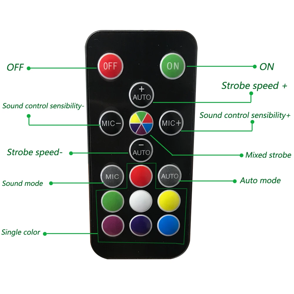 180 светодиодов стробоскоп светильник портативный 35 Вт Rgb пульт ДУ со звуковым