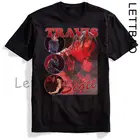 Мужская футболка с принтом Трэвиса Скотта, высококачественные летние мужские топы, винтажная рэперская футболка с коротким рукавом в стиле Харадзюку, 2021