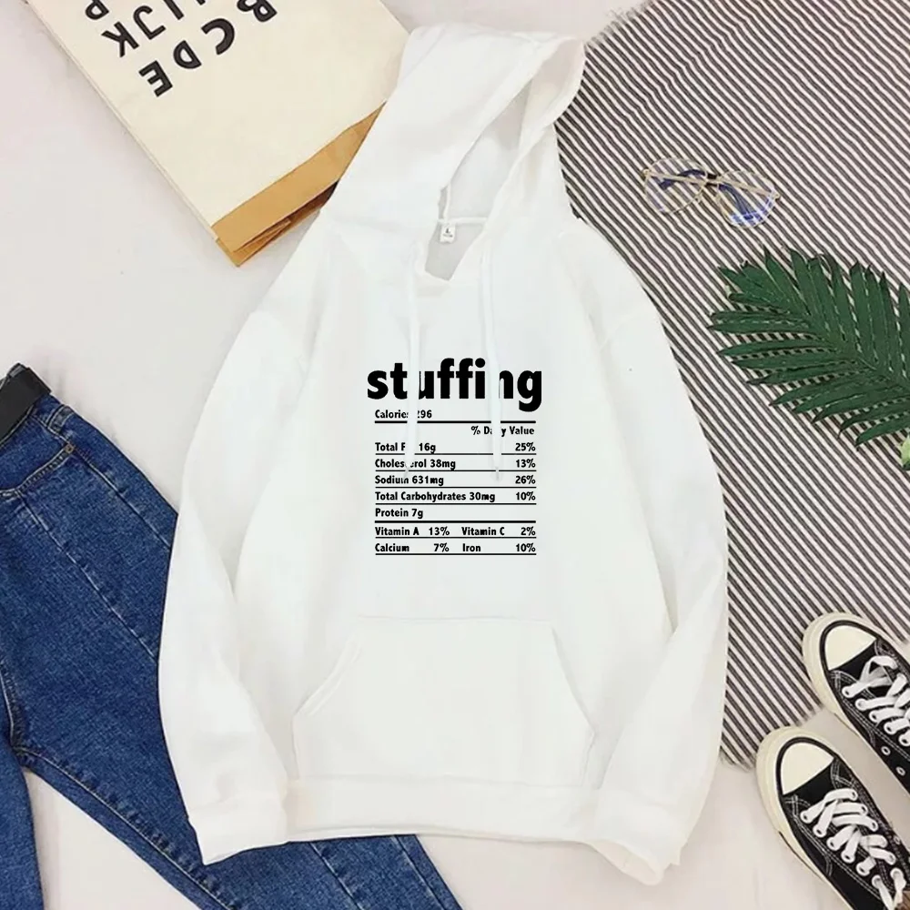 

Thankful Hoodies Thanksgiving Food Nutrition Facts Sweatshirt Women Thanksgiving Clothes Fall 2021 Funny Food Clothing new
