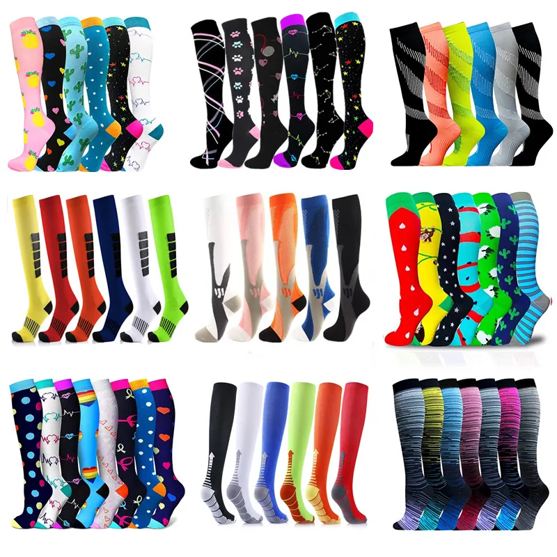 

6 пар/лот челнока компрессионные чулки для отек при сахарном диабете варикозное расширение вен носки Для мужчин Для женщин Для мужчин спорт...