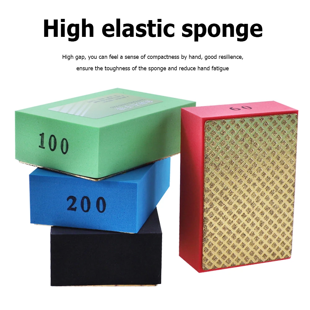 

Diamond Hand Polishing Pad 95x60mm Tile Glass Abrasive Grinding Block Pad Stone Marble Ceramic Abrasive Sanding DiscColor Random