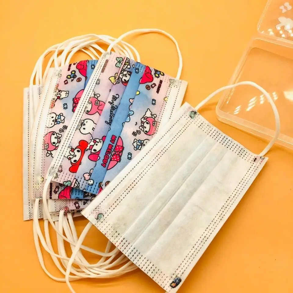 

50Pcs Children Face Mask masque enfant jetable Little Lion Animal Girls Kids Mouth Masks mascarilla infantil desechable dib ujos