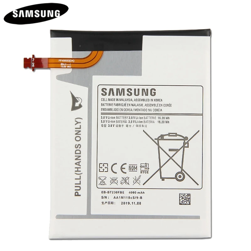 Оригинальный аккумулятор для планшета EB BT239ABE BT230FBE BT230FBU Samsung Galaxy Tab 4 7 0 уголок SM T230