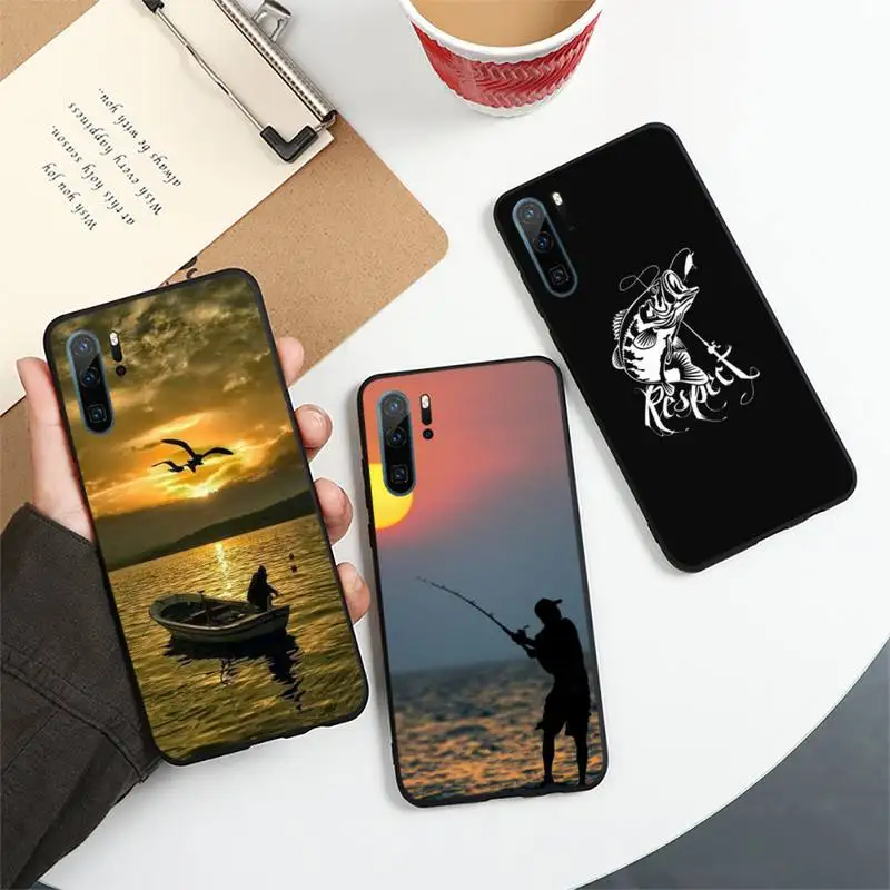 

Hunting animal and fishing man Phone Case For Huawei honor Mate 10 20 30 40 i 9 8 pro x Lite P smart 2019 nova 5t