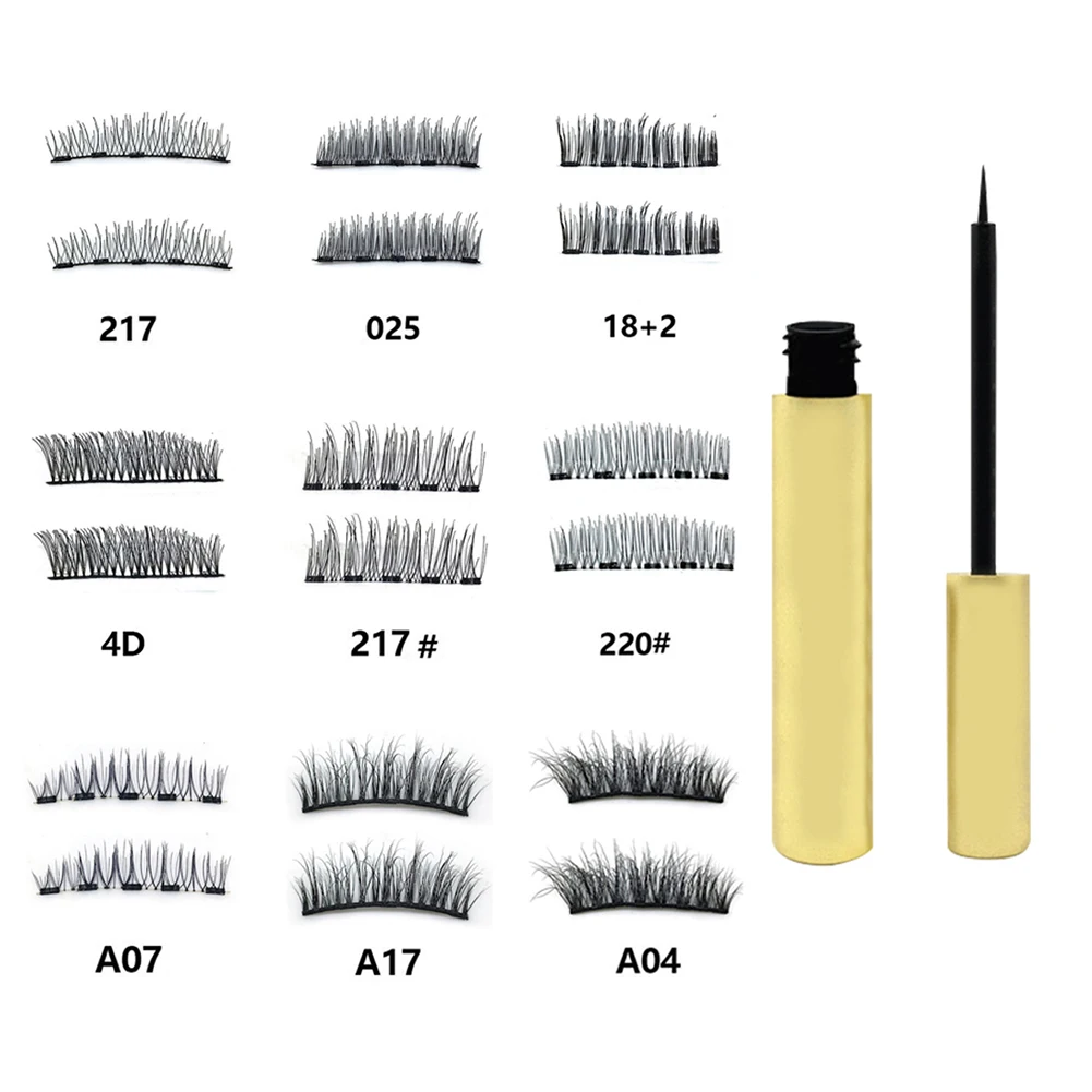 Магнитная подводка для глаз Магнитный Комплект ресниц водостойкие Длинные