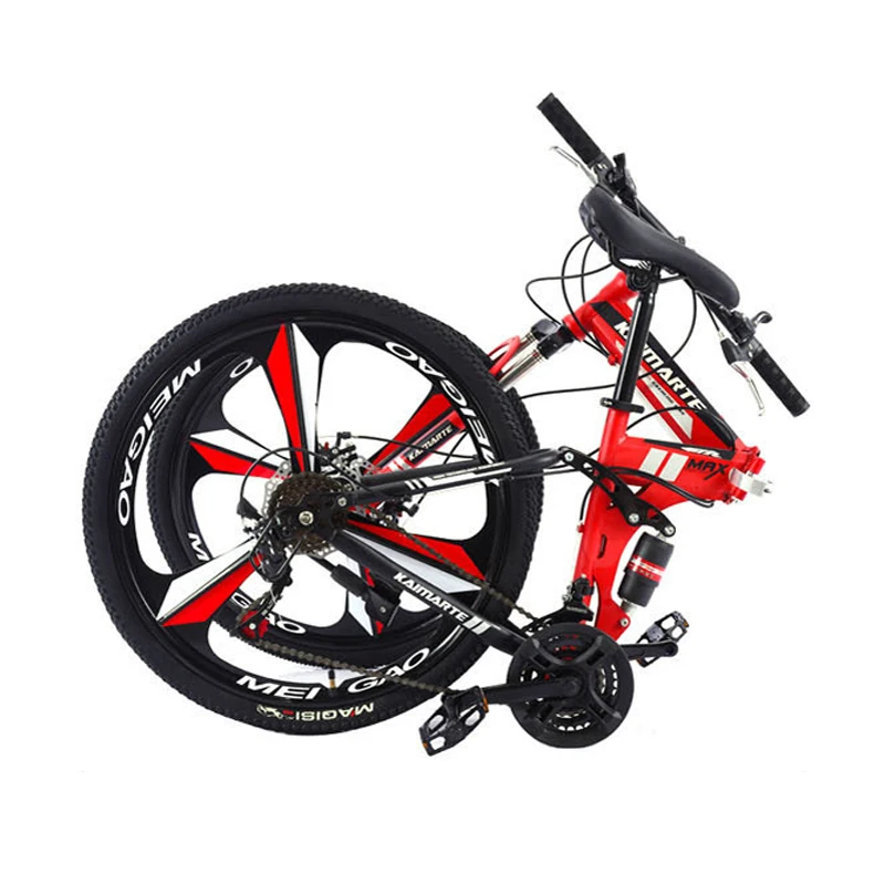 

26 Inch Folding Bicycle Mountain Bike Double Disc Brake 21-Speed Foldable Road Bikes Off-road Suitable For Students And Adults