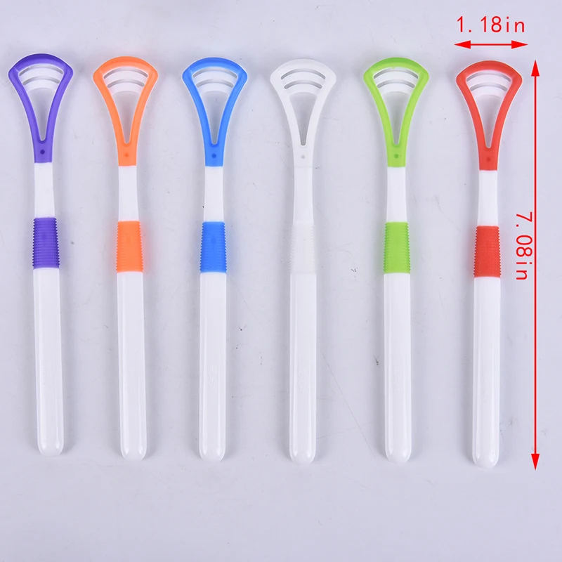 

Hot 1PC Oral Hygiene Healthy Tongue Brush Cleaner Scraper Cleaning Care