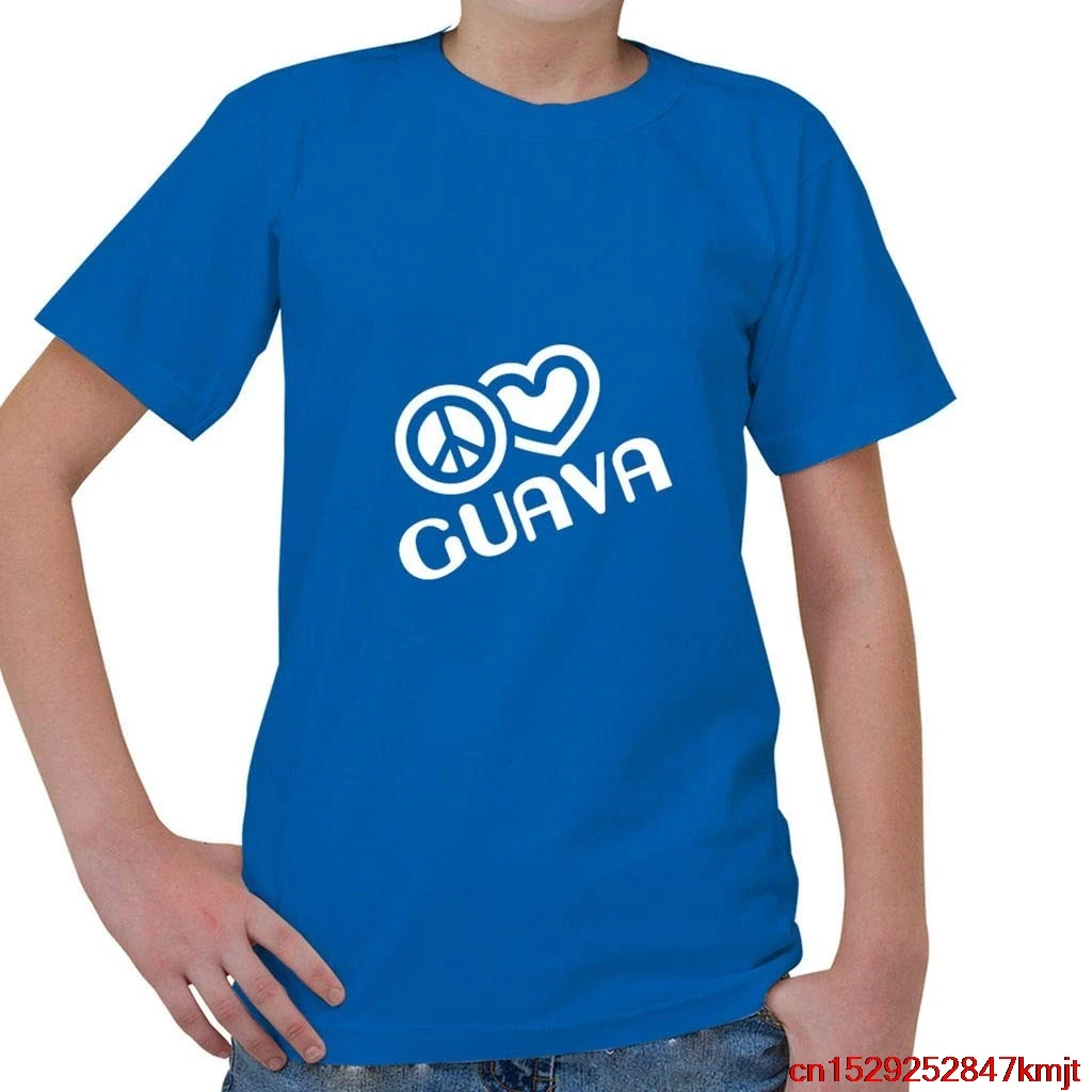 FGHFG Peace Love Guava Детская футболка с коротким рукавом унисекс для мужчин и