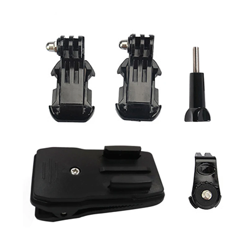 Поворотный на 360 градусов зажим для рюкзака шляпы с J образным крючком мыши GoPro Xiaomi