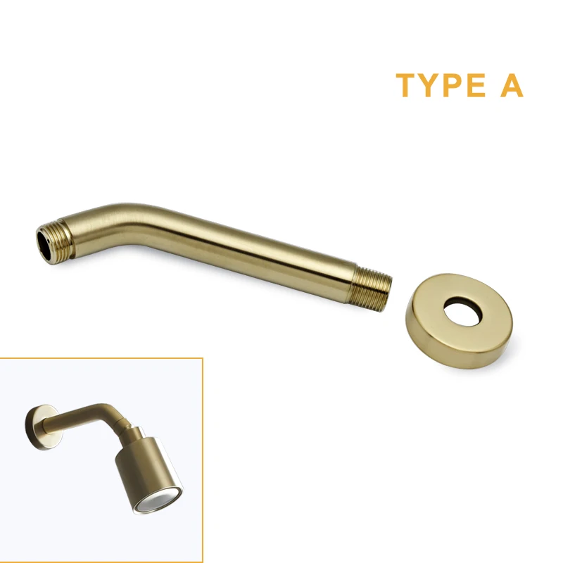 Хромированная или матовая черная Золотая настенная душевая лейка для ванной