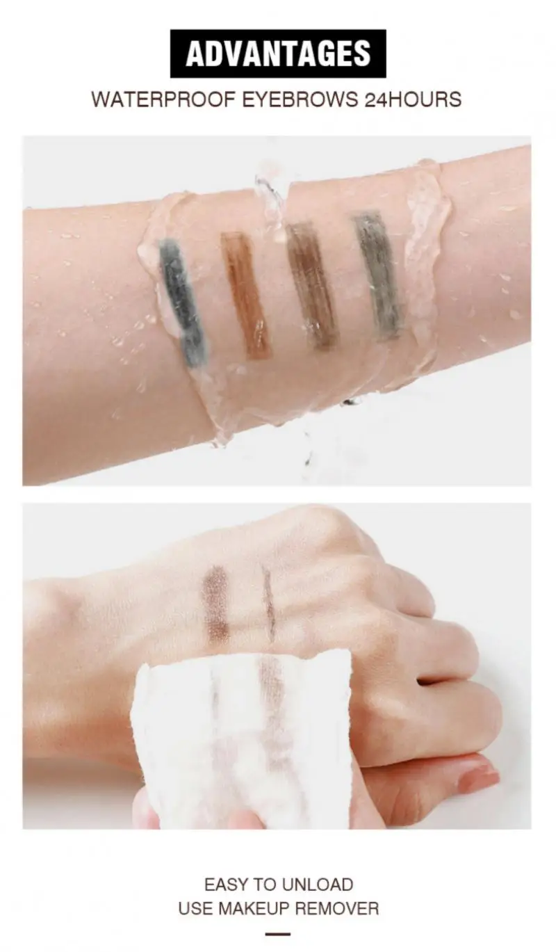New 4 Color Natural Long Lasting Eyebrow Pencil Waterproof Sweatproof No Fading Pen Not Blooming | Красота и здоровье