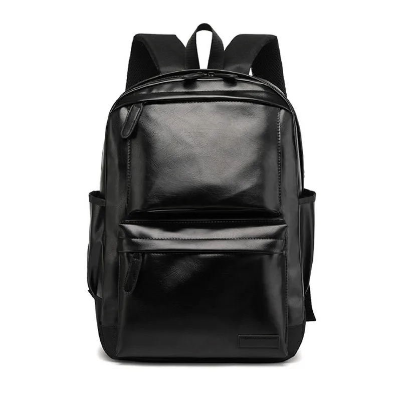 

Ygdb Men Backpack 2019 Design Casual Street Laptop Bag PU Solid Male Student College School Bag 1153#