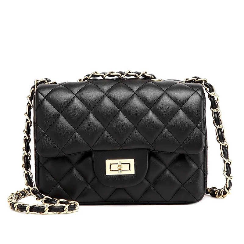 Новинка 2019 Женская клетчатая сумка на цепочке с бриллиантами женская одно плечо